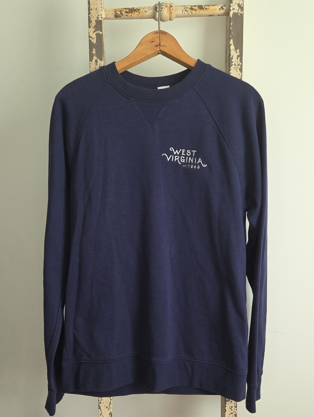 Sport-Tek Navy Blue West Virginia Crewneck Sweatshirt